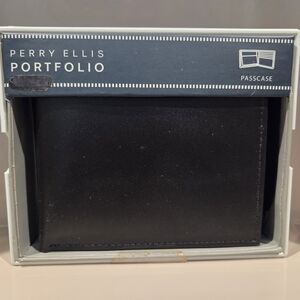 Perry Ellis Black Leather Wallet
